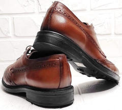 Мужские стильные туфли кожаные Luciano Bellini C3801 Brown.