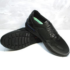 Кроссовки без шнурков и липучек мужские Luciano Bellini 1087 All Black