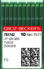 Фото: Голка швейна промислова для розпошивальних машин Groz Beckert UY128GBS №75 FG/SUK