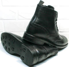 Молодежные зимние ботинки мужские  Luciano BelliniBC3801L-Black.