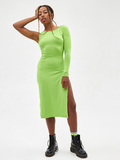 Сукня міді зелена з одним рукавом та шпильками по розрізу Love&Live фото 1