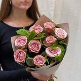 Photo of Bouquet of 9 roses «Berry coffee»