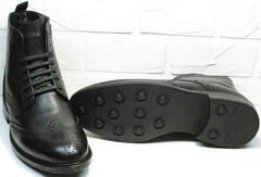 Модные мужские зимние ботинкиLucianoBelliniBC3801L-Black.