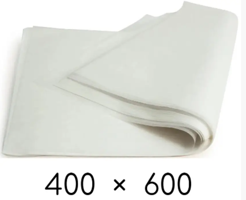Пергаментная бумага листовая силиконизированная 400х600 мм (500 шт.) белая