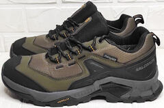 Salomon трекинговые кроссовки на гортексе Salomon Quest Element Khaki Black ADV/G Thinsulate Nonslip.