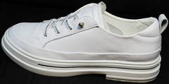Кроссовки туфли женские кожаные лето El Passo sy9002-2 Sport White.