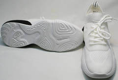 Белые кроссовки с большой подошвой женские El Passo KY-5 White.