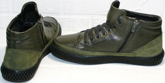 Демисезонные ботинки мужские кожа термо Luciano Bellini BC2803 TL Khaki.