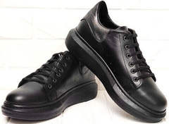 Модные кроссовки женские на платформе EVA collection 0721 All Black.