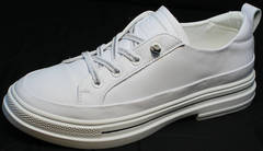 Летние белые туфли кроссовки женские El Passo sy9002-2 Sport White.