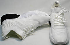 Модные кроссовки белые женские летние El Passo KY-5 White.