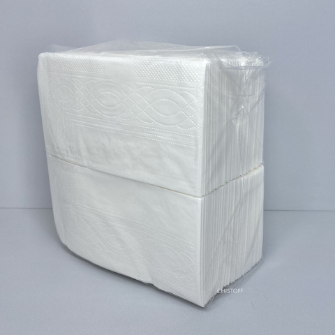 Салфетки Papero 33х33 см 1сл. 1/8 сложения (300 шт.) белые (NL015)