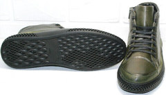 Теплые ботинки на толстой подошве мужские осень зима термо Luciano Bellini BC2803 TL Khaki.