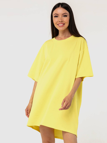Сукня-футболка бавовняна жовта YOS