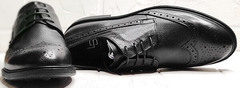 Дерби туфли мужские натуральная кожа Luciano Bellini C3801 Black.
