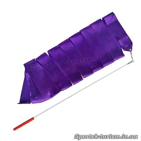 Фіолетова стрічка для художньої гімнастики (3 м, паличка 60 см)