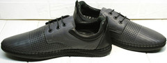 Полуспортивные туфли мокасины мужские кожа Ridge Z-430 75-80Gray