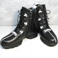 Женские ботинки зима Ripka 3481 Black-White.