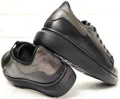 Демисезонные кроссовки сникерсы женские на платформе EVA collection 0721 All Black.