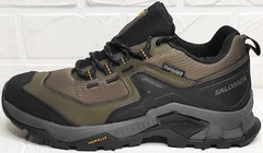 Мужские повседневные кроссовки осень зима Salomon Quest Element Khaki Black ADV/G Thinsulate Nonslip.