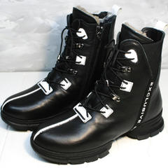 Ботинки на зиму женские Ripka 3481 Black-White.