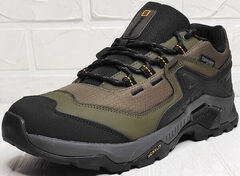 Гортекс кроссовки термо мужские Salomon Quest Element Khaki Black ADV/G Thinsulate Nonslip.