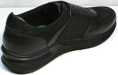 Черные осенние кроссовки мужские Luciano Bellini 1087 All Black