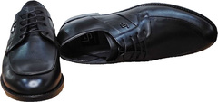 Классические черные туфли дерби Luciano Bellini F823 Black Leather.