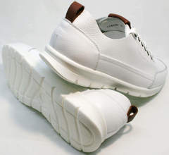Модные мужские кроссовки белые Faber 193909-3 White.