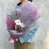 Photo of Delicate eco bouquet of dried flowers