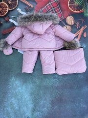 Зимовий комбінезон для дівчинки 0-2 роки Look Пухнастик рожевий