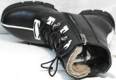 Черные зимние ботинки женские Ripka 3481 Black-White.