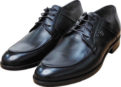 Мужские классические туфли на шнурке Luciano Bellini F823 Black Leather.