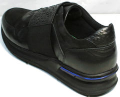 Стильные черные кроссовки мужские Luciano Bellini 1087 All Black