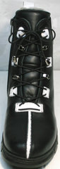 Турецкие женские зимние ботинки Ripka 3481 Black-White.