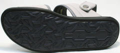 Мужские кожаные сандалии на плоской подошве Ikoc 3294-3 Gray.