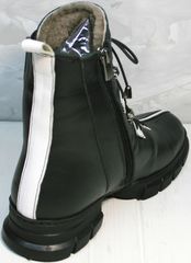 Высокие ботинки зимние женские Ripka 3481 Black-White.