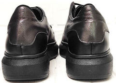 Кожаные женские кеды кроссовки демисезонные EVA collection 0721 All Black.
