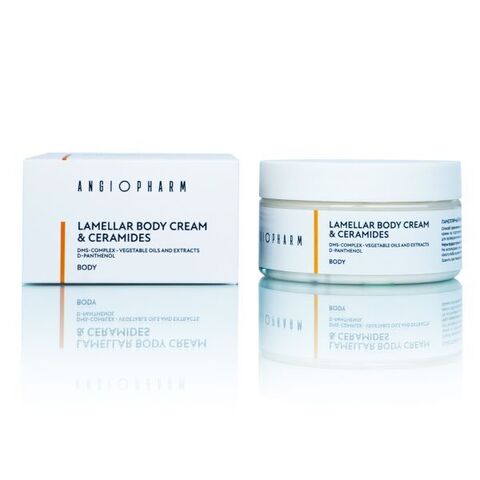 ANGIOPHARM ЛАМЕЛЛЯРНЫЙ КРЕМ С ЦЕРАМИДАМИ ДЛЯ ТЕЛА, 200 Мл | LAMELLAR BODY CREAM & CERAMIDES