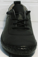 Кожаные туфли женские на низком ходу Evromoda 115 Black
