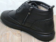 Модные молодежные зимние ботинки на молнии Rifellini Rovigo C8208 Black