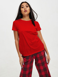 Пижама фланелевая (футболка красная, брюки в красную клетку) Love&Live фото 2