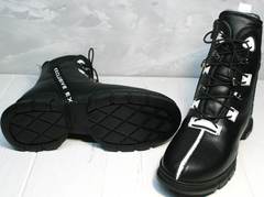 Зимние ботинки на меху женские Ripka 3481 Black-White.
