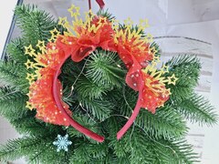 Набір сніжинок для обідка з зірочками срібний №3