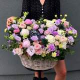 Photo of Basket with flowers «Morning Nymph»