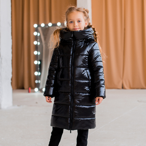 Детское подростковое зимнее пальто для девочки