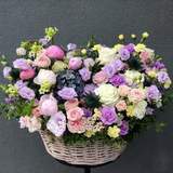 Photo of Basket with flowers «Morning Nymph»