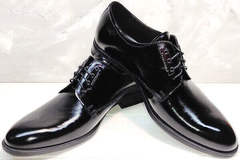 Вечерние туфли туфли под костюммужские лаковые Ikoc 2118-6 Patent Black Leather