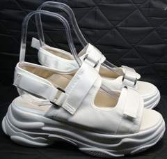 Женские сандалии на липучках Small Swan PM23-3 White.