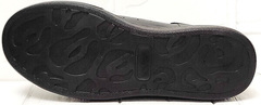 Черные кожаные кроссовки с черной подошвой EVA collection 0721 All Black.